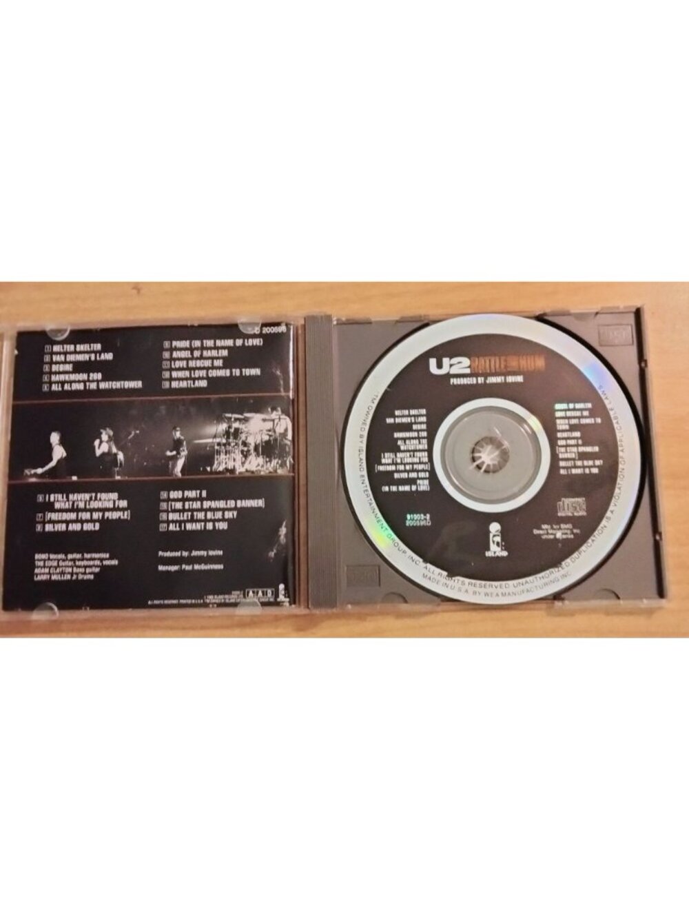 U2 Rattle And Hum CD Album - Picture 2 of 5